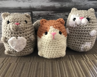 Cubby Crocheted Cat - Choose Style