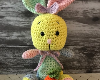 Rainbow Bunny - Pastel Bunny with carrot