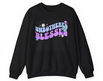 Unbothered Blessed sweatshirt | Floral Retro Script Crewneck