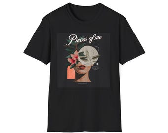 Pieces of Me collage T-Shirt | floral face moon surreal art
