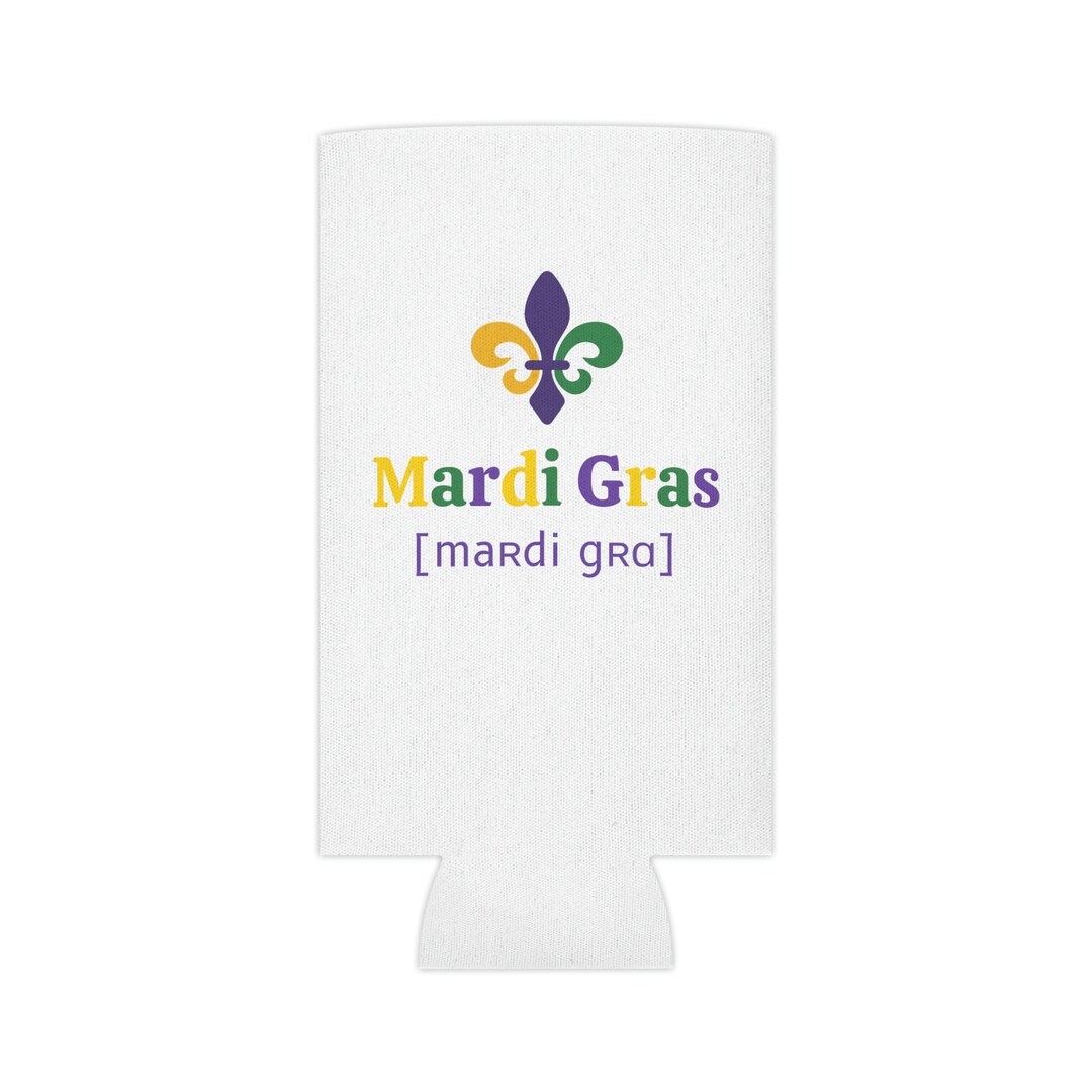 mardi gras koozie