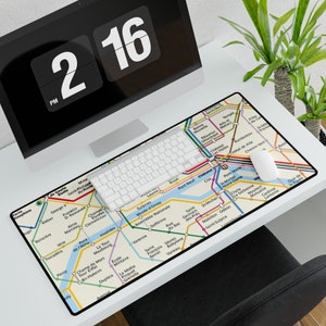 Paris Metro Map Schreibtischunterlage