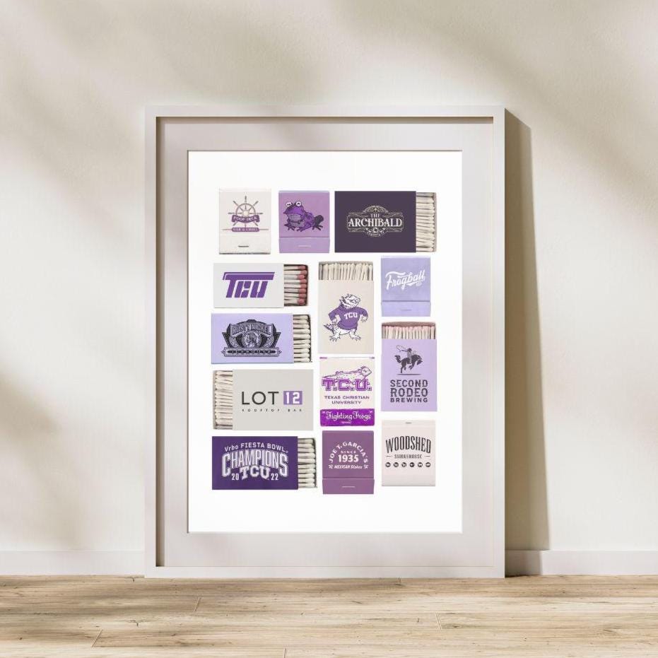 TCU Matchbox Print