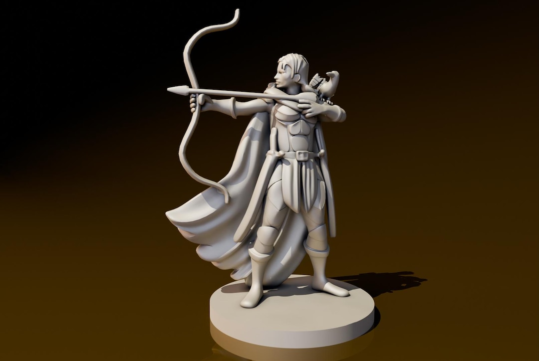 Human Female Ranger With Raven| DND Miniatures | DND Model ...