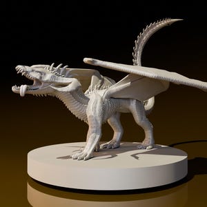 Black Dragon Wyrmling | DND Miniatures | DND Model | DungeonGuildMerchant | No Assembly Required | 1 Piece | TTrpg Mini