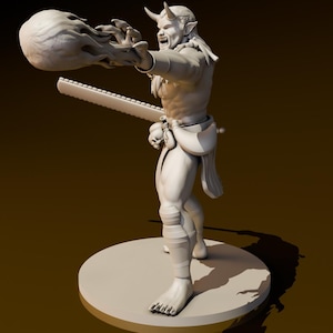 Oni Jungle Male | DND Miniatures | DND Model | DungeonGuildMerchant | No Assembly Required | 1 Piece | TTrpg Mini