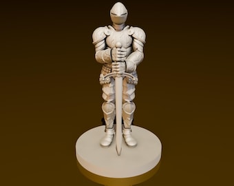 Stein Ritter Statue | DND Miniaturen | DND Modell | DungeonGildenKaufmann | Keine Montage Erforderlich | 1Stück | TTrpg Mini