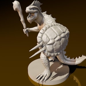 LizardFolk | DND Miniatures | DND Model | DungeonGuildMerchant | No Assembly Required | 1 Piece | TTrpg Mini