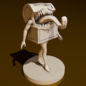 Sexy Mimic | DND Miniatures | DND Model | DungeonGuildMerchant | 32mmScale | No Assembly Required | 1 Piece | TTrpg Mini