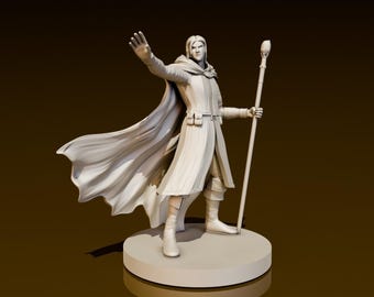 Human Male Wizard 3 | DND Miniatures | DND Model | DungeonGuildMerchant | No Assembly Required | 1 Piece | TTrpg Mini