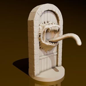 Door Mimic | DND Miniatures | DND Model | DungeonGuildMerchant | 32mmScale | No Assembly Required | 1 Piece | TTrpg Mini