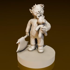 Oni Toddler | DND Miniatures | DND Model | DungeonGuildMerchant | No Assembly Required | 1 Piece | TTrpg Mini