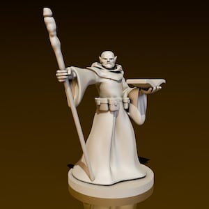 Half Orc Wizard | DND Miniatures | DND Model | DungeonGuildMerchant | No Assembly Required | 1 Piece | TTrpg Mini