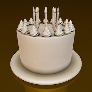 Birthday Cake Mimic in Hiding | DND Miniatures | DND Model | DungeonGuildMerchant | No Assembly Required | 1 Piece | TTrpg Mini