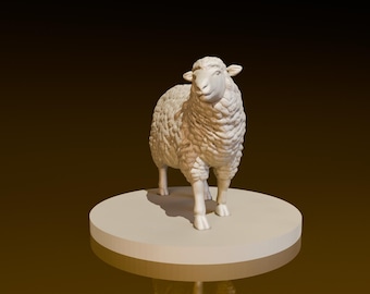 Adorable NPC Sheep | DND Miniatures | DND Model | DungeonGuildMerchant | No Assembly Required | 1 Piece | TTrpg Mini