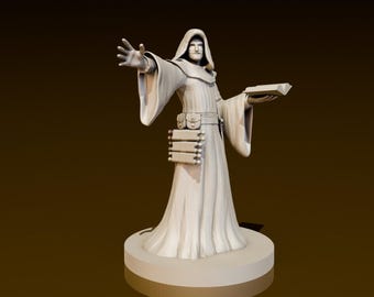 Human Male Wizard | DND Miniatures | DND Model | DungeonGuildMerchant | No Assembly Required | 1 Piece | TTrpg Mini