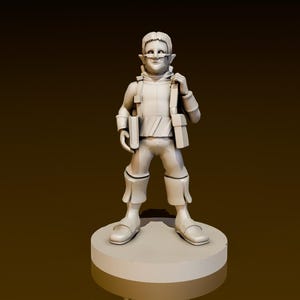 Gnome Wizard 3 | DND Miniatures | DND Model | DungeonGuildMerchant | No Assembly Required | 1 Piece | TTrpg Mini