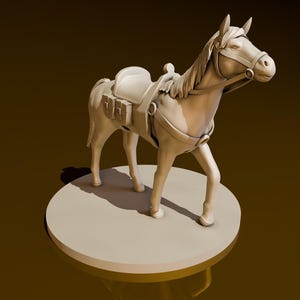 Reitpferd Reittier | DND Miniaturen | DND Modell | DungeonGildenKaufmann | Keine Montage Erforderlich | 1 Stück | TTrpg Mini