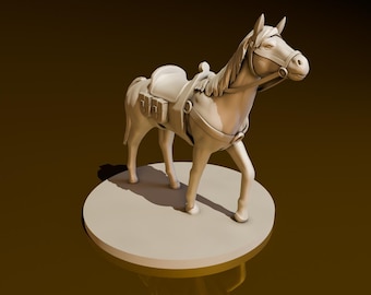 Reitpferd Reittier | DND Miniaturen | DND Modell | DungeonGildenKaufmann | Keine Montage Erforderlich | 1 Stück | TTrpg Mini