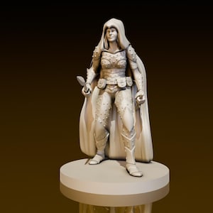 Human Female Rogue 4 | DND Miniatures | DND Model | DungeonGuildMerchant | No Assembly Required | 1 Piece | TTrpg Mini