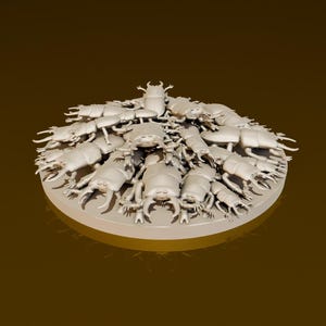 Swarm of Beetles | DND Miniatures | DND Model | DungeonGuildMerchant | No Assembly Required | 1 Piece | TTrpg Mini