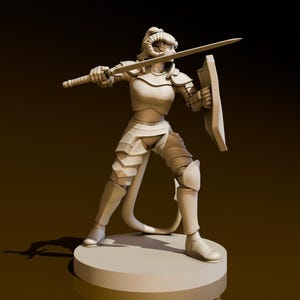 Tiefling Female Paladin | DND Miniatures | DND Model | DungeonGuildMerchant | No Assembly Required | TTrpgMini