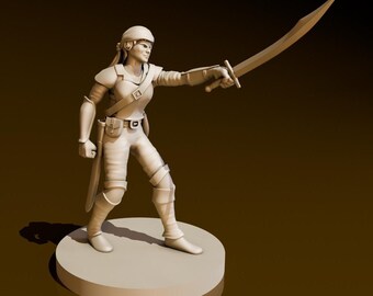 Bandit weiblich 1 | DND Miniaturen | DND Modell | DungeonGildenKaufmann | Keine Montage Erforderlich | 1 Stück | TTrpg Mini