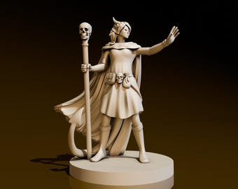Tiefling Hexenmeister | DND Miniaturen | DND Modell | DungeonGildenKaufmann | Keine Montage Erforderlich | 1 Stück | TTrpg Mini