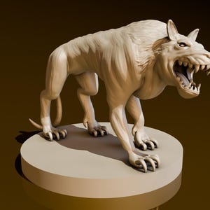 Hell Hound | DND Miniatures | DND Model | DungeonGuildMerchant | No Assembly Required | 1 Piece | TTrpg Mini