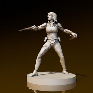 Human Female Rogue 8 | DND Miniatures | DND Model | DungeonGuildMerchant | No Assembly Required | 1 Piece | TTrpg Mini