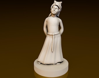 Human Female Child | DND Miniatures | DND Model | DungeonGuildMerchant | No Assembly Required | 1 Piece | TTrpg Mini