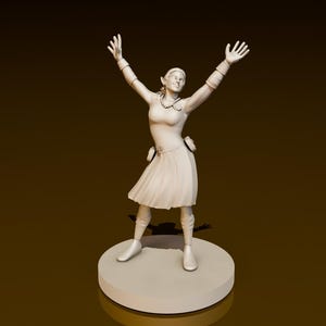 Elf Female Bard Dancer | DND Miniatures | DND Model | DungeonGuildMerchant | No Assembly Required | 1 Piece | TTrpg Mini
