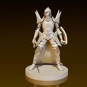 Fallen Female Paladin 3 | DND Miniatures | DND Model | DungeonGuildMerchant | No Assembly Required | 1 Piece | TTrpg Mini