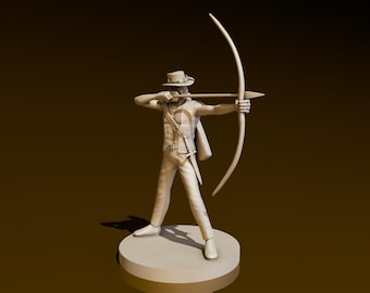 Human Male Ranger 5 Archer | DND Miniatures | DND Model | DungeonGuildMerchant | No Assembly Required | 1 Piece | TTrpgMini
