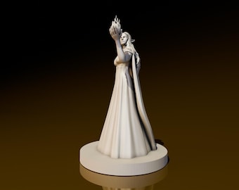 Elf Female Sorceress 3 | DND Miniatures | DND Model | DungeonGuildMerchant | No Assembly Required | 1 Piece | TTrpg Mini