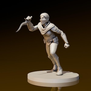 Human Female Rogue 9 | DND Miniatures | DND Model | DungeonGuildMerchant | No Assembly Required | 1 Piece | TTrpg Mini