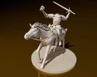 Headless Horseman Heavy Armor | DND Miniatures | DND Model | DungeonGuildMerchant | No Assembly Required | 1 Piece | TTrpg Mini