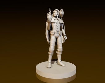 Elf Male Sorcerer with Hawk | DND Miniatures | DND Model | DungeonGuildMerchant | No Assembly Required | 1 Piece | TTrpg Mini