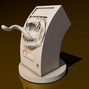 Vending Maching Mimic | DND Miniatures | DND Model | DungeonGuildMerchant | 32mmScale | No Assembly Required | 1 Piece | TTrpg Mini
