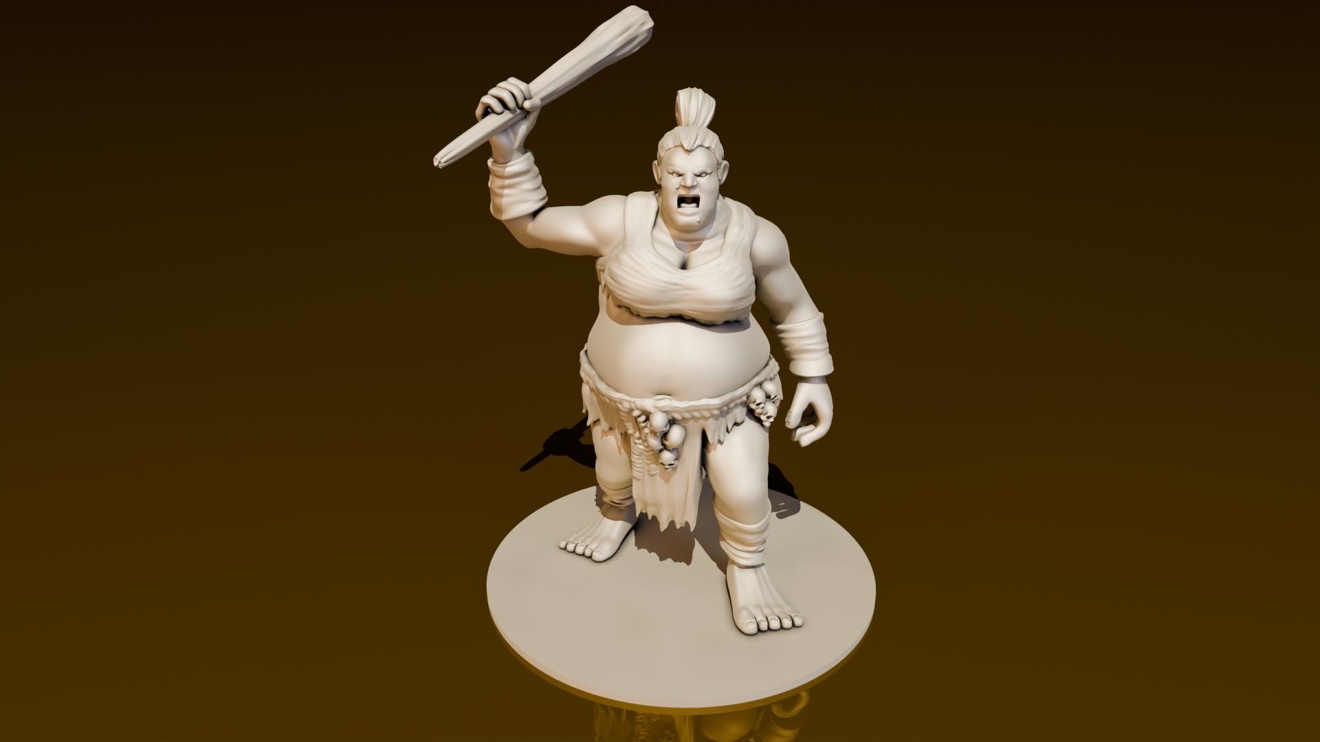 Hill Giant Female | DND Miniatures | DND Model | DungeonGuildMerchant | No Assembly Required | 1 Piece | TTrpg Mini