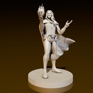 Elf Male Sorcerer 2 | DND Miniatures | DND Model | DungeonGuildMerchant | No Assembly Required | 1 Piece | TTrpg Mini