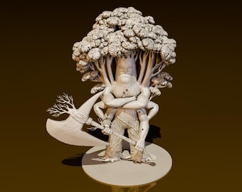Treant with Axe | DND Miniatures | DND Model | DungeonGuildMerchant | No Assembly Required | 1 Piece | TTrpg Mini
