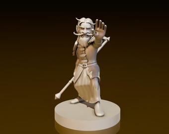 Gnome Male Sorcerer | DND Miniatures | DND Model | DungeonGuildMerchant | No Assembly Required | 1 Piece | TTrpg Mini