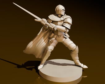 Männchen Ritter | DND Miniaturen | DND Modell | DungeonGildenKaufmann | Keine Montage Erforderlich | 1 Stück | TTrpg Mini