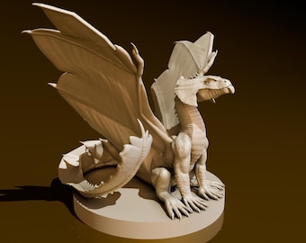 Dragón de latón Wyrmling / Miniaturas DND / Modelo DND / DungeonGuildMerchant / No requiere ensamblaje / 1 pieza / Miniatura de rol de rol