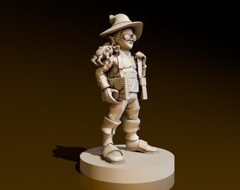 Gnom Aufziehzauberer | DND Miniaturen | DND Modell | DungeonGildenKaufmann | Keine Montage Erforderlich | 1 Stück | TTrpg Mini