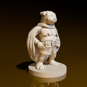 Pug Folk Adventurer | DND Miniatures | DND Model | DungeonGuildMerchant | No Assembly Required | 1 Piece | TTrpg Mini