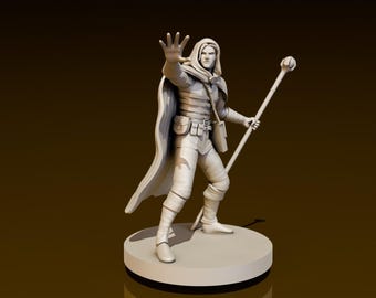 Human Male Wizard 4 | DND Miniatures | DND Model | DungeonGuildMerchant | No Assembly Required | 1 Piece | TTrpg Mini
