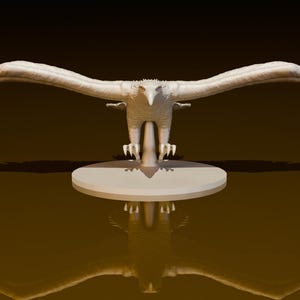 May include: A white eagle figurine with its wings spread wide, perched on a round base. The eagle is facing forward with its head held high.