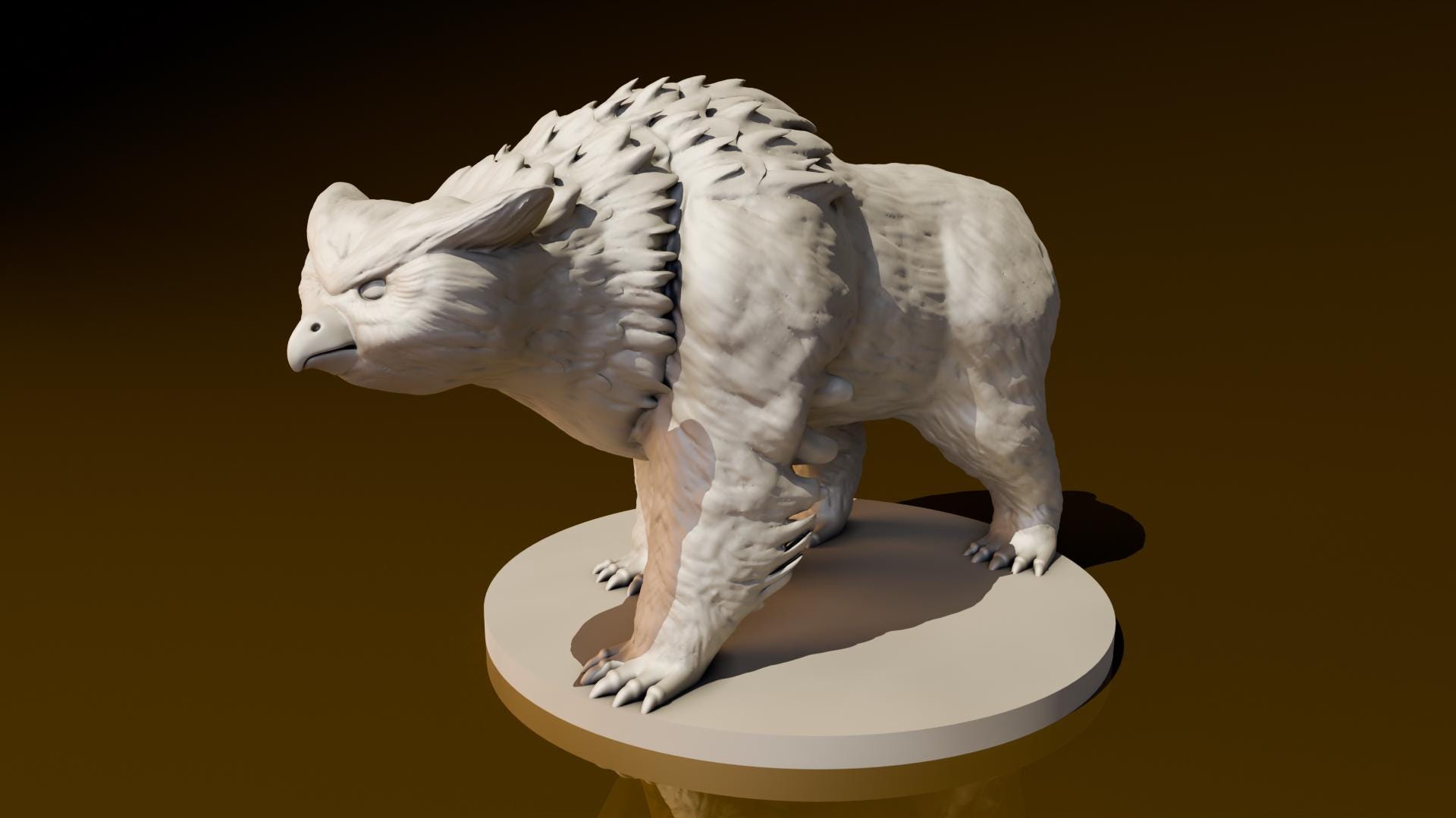 Owlbear | DND Miniatures | DND Model | DungeonGuildMerchant | No Assembly Required | 1 Piece | TTrpg Mini